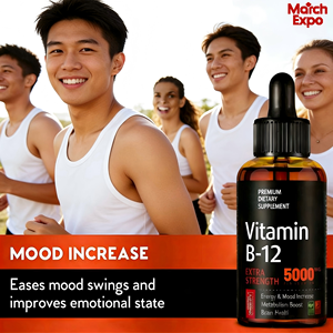 ויטמינים אורגניים למבוגרים OEM B12 מתילקובלמין טיפות נוזליות ותוסף תזונה תת-לשוני - Product Image 2