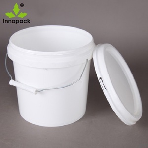 Custom Eco-Friendly 5L White Plastic <b>Paint</b> Bucket with <b>Lid</b> and Handle Heat Transfer Printing - Product Image 4