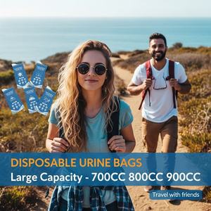 Sacs à urine jetables à quantité flexible, insert absorbant, pochette transparente en PE, pour voiture, voyage, urgence, 900 ml, option logo - Product Image 2