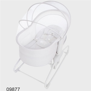 Lit à bascule pour bébé, vibration électrique apaisante, lit pour nouveau-né multifonction à 360 degrés en métal - Product Image 2