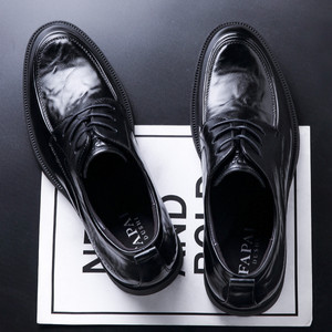 Fapai Men's Formal Leather Shoes Black Lace-Up Office Business Dress Shoes Four Seasons Wear - Product Image 2
