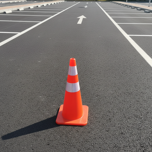 Cône de signalisation routière flexible en PVC orange multifonctionnel pour la construction routière - Product Image 1