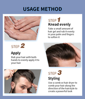 Gel per Capelli Professionale a Tenuta Forte 72H per Uomo, Solubile in Acqua, Senza Residui Appiccicosi, Controllo Tutto il Giorno