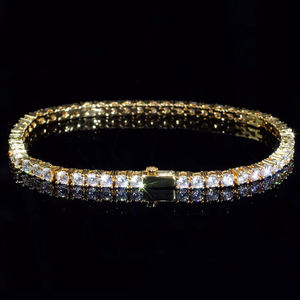Pulsera, Collar o Cadena de Tenis Personalizada con Diamantes Creados en Laboratorio Cvd HPHT en Oro Blanco de 10K 14K de 3mm 4mm 5mm con Certificado IGI para Mujer - Product Image 1