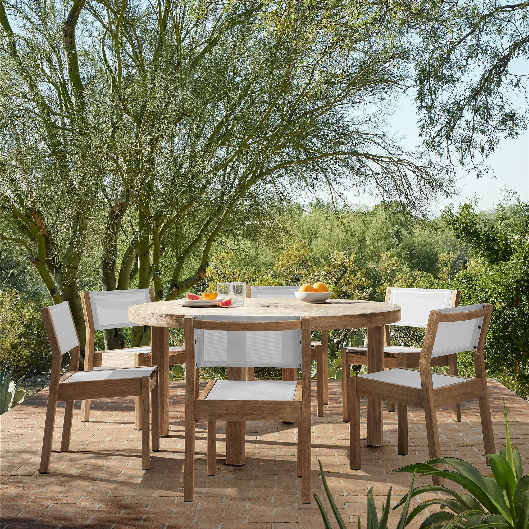 wholesale Garden Teak solid table sets wood  round table