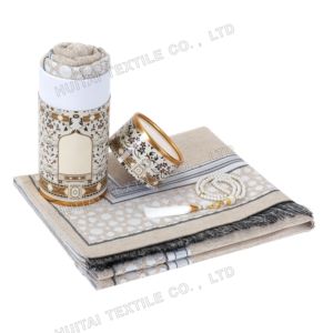 Tapis de prière islamique de luxe 70*110cm, épais, en polyester gaufré, doux, à franges, rembourré, tissé à la machine, musulman, de voyage, lavable - Product Image 5