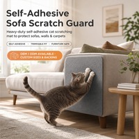 Griffoir et protection d'angle/mobilier pour chat Squared' (marron clair), avec enveloppe en corde pour poteau à griffer, planche à griffer pour chat