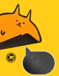 Tapis de souris gaming étendu en forme irrégulière de chat tigré orange couché, avec base en caoutchouc antidérapante, pour la décoration de bureau et l'aménagement de la zone de jeu - Product Image 4