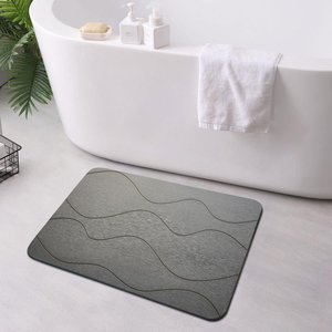 <span class=keywords><strong>Tapis</strong></span> de bain en terre de diatomée FIGOO, luxe, écologique, absorption rapide de l'eau, motif ondulé, 39x60cm - Product Image 6