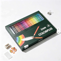 Crayons de couleur effaçables en plastique sans bois de 7,5 pouces, mine de 3 mm, triangulaires, EN71, Lapiz De Color, pour fournitures scolaires, dessin pour enfants