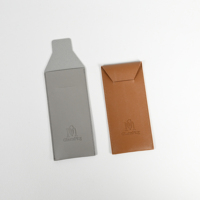 Pochette en cuir PU avec logo personnalisé, étui de rangement de luxe pour peigne et outils de maquillage