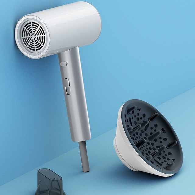 German Electric Hair Dryer 1800W High-Power Negative Ion Silent 3-Speed Constant Temperature Air Collecting Dispersing Nozzles