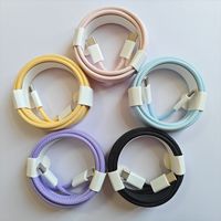 Câble de données tressé coloré USB-C vers USB-C 60W/100W à charge rapide pour iPhone 17 Pro Max (1m, 1,5m, 2m)
