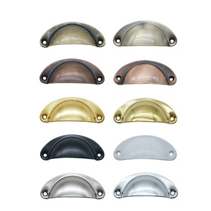 มือจับลิ้นชักรูปเปลือกหอย รูปวงรี เหล็กโบราณ สไตล์จีน สีบรอนซ์ ทนทาน ใช้สำหรับเฟอร์นิเจอร์ - Product Image 5