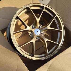 Cerchi in Lega di Alluminio Forgiati Fi-R EVO Ultra-Leggeri Giallo Limone con Dettagli Oro per <span class=keywords><strong>Porsche</strong></span> 991, BMW F8X M4 e G80 M3 - Product Image 1