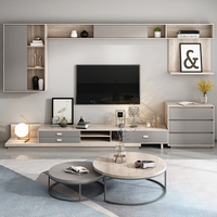 Meuble TV de Luxe 2026 : Meuble TV Moderne et Table Basse avec Tiroirs pour Salon
