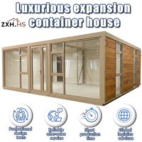 Maison conteneur pliable 20 pieds avec salle de bain et cuisine intégrées, 2 chambres, villa mobile préfabriquée de luxe, solaire, OEM Chine
