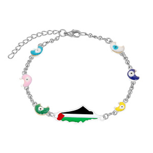 Braccialetto di gioielli palestinesi di lusso Gaza Flag Oil Drop Moon bracciale uomini e donne <span class=keywords><strong>Baita</strong></span> - Product Image 5
