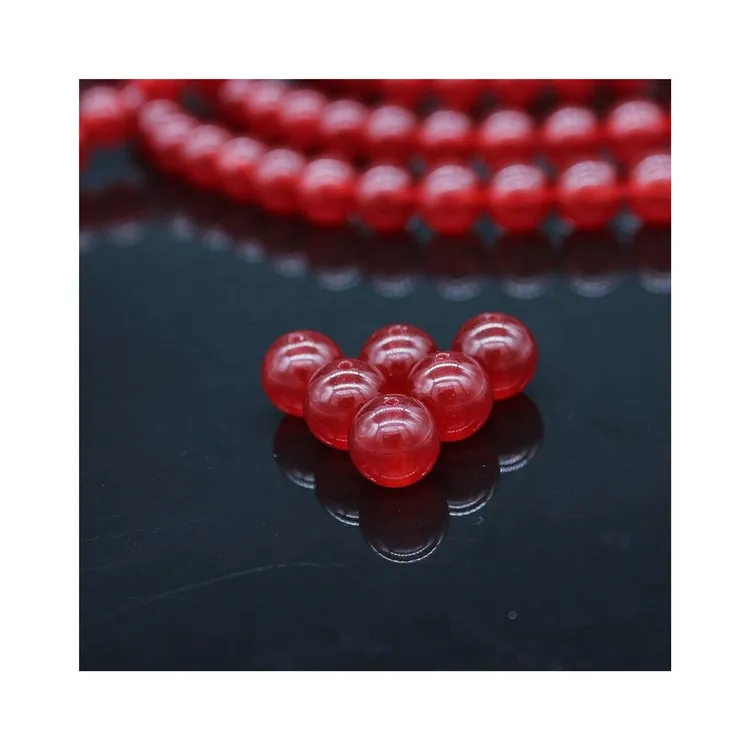 Contas soltas de alta qualidade do fornecedor chinês 6mm, contas de pedra redonda do jade vermelho para a produção da pulseira diy