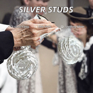 Elegant Wedding Jewelry 925 Sterling <b>Silver</b> Zircon <b>Wire</b> Stud Earrings Children's Women's Trendy Engagement - Product Image 2