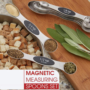 <span class=keywords><strong>8</strong></span> Uds taza de cuchara medidora de café de Metal con nivelador de especias <span class=keywords><strong>en</strong></span> polvo cuchara de acero inoxidable cuchara medidora magnética juego de cucharas - Product Image 5