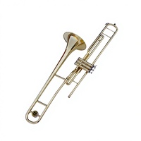 Cross-border TZ Three-Position Slide Bb Trombone with Gold Lacquer Finish Brass Band Instrument for Bb Music