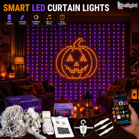 Rideau lumineux intelligent DC5V WS2811 RGB 400 LED IP54, contrôle par application, synchronisation musicale, alimentation USB pour chambre, fenêtre, décoration de Noël et de fête