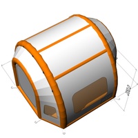Cabine gonflable de bulle d'igloo de dôme de tente pour l'urgence extérieure de videur portatif de camping de boîte de nuit