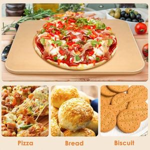 12 Inch Square <strong>Pizza</strong> Stone Non-Cracking Yellow <strong>Shape</strong> 3 Pcs Tools 22In Round Steel 16X16 12X14Inch Best Rated - Product Image 3