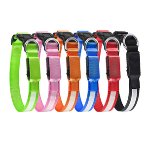 Harga grosir TZ-PET5200U kerah anjing peliharaan modis lampu reflektif LED isi ulang Model personalisasi serat Solid - Product Image 6