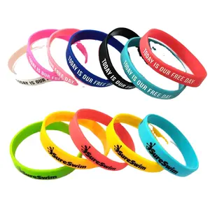 2023 Logotipo Personalizado Sem Mínimo Eco-Friendly Sports Wristband Ajustável Fitness Pulseira Silicone Pulseiras