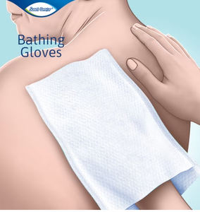 Wegwerp Lichaamsbaden Ongeparfumeerde Voorbevochtigde Natte Doekjes Volwassen Washandschoenen Voor Incontinentiepatiënt - Product Image 3