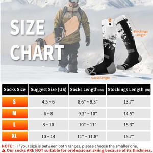 <span class=keywords><strong>Calcetines</strong></span> calefactables con Control de aplicación para adultos jóvenes 100% algodón 7,4 V 2600mAh batería de litio 3 niveles Control de temperatura para invierno frío - Product Image 6