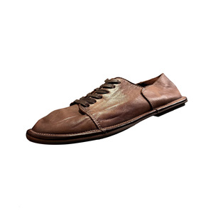 Handmade Leather Casual Loafers For Men Brown Soft Lace Up Slip On Breathable Genuine Leather Office <b>Work</b> Driving Shoes - Product Image 5