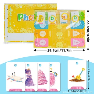 หนังสือพลิกคำศัพท์แบบสองด้าน กิจกรรมการเรียนรู้และการศึกษาสำหรับเด็ก กระดาษพลิกคำศัพท์แบบสองด้านสำหรับสร้างคำศัพท์ - Product Image 2