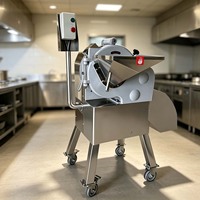 MEIYING MQD800 Automatische RVS Groente- en Fruit Snijmachine met verwisselbare schijven, motor aangedreven, hoge efficiëntie, commercieel gebruik