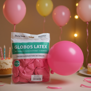 Party Love <b>Latex</b> Balloons 25cm Round Pastel Red for Birthday Decorations - Product Image 2