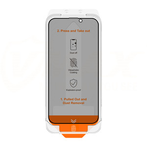 Kit de Alineación de Fácil Instalación, Protector de Pantalla de Vidrio Templado Anti-Espía con <span class=keywords><strong>Película</strong></span> Protectora Contra el Polvo para iPhone 14, 13, 13 Pro, 16e, 17e - Product Image 2