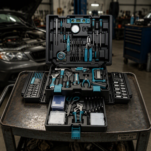 Coffrets d'outils manuels multifonctions, boîte à outils, clé à <span class=keywords><strong>douille</strong></span>, pinces, tournevis pour l'entretien mécanique OEM - Product Image 1