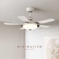 Nouveau ventilateur de plafond lumineux LED décoratif moderne de 52 pouces 2026 avec télécommande, haut-parleur Bluetooth et éclairage, provenant de Chine