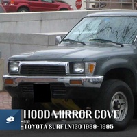 Déflecteur de protection de rétroviseur noir mat, matériau ABS, 4x4, garniture de porte de bagage pour Toyota Surf LN130 1989 — 1995