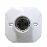 Support de lampe E27 à montage en surface carré avec coque en plastique et base en céramique pour l'éclairage