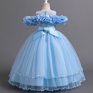 Robe de princesse à une épaule pour filles, en tulle bouffant, pour banquets et mariages, costume de spectacle pour enfants, vente en gros d'usine - Product Image 1
