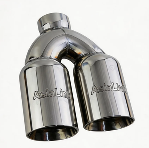 AsiaLink Embouts d'échappement universels en acier inoxydable, poli miroir, type H, pour silencieux et tuyaux d'échappement, décoration extérieure pour modification automobile - Product Image 3