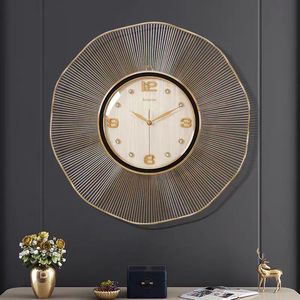 Sunburst Wall Clock 6716A6716B6716F Battery Powered Silent Home Decoration Modern Living Room Clock Single Face 10mm Thickness - Product Image 2