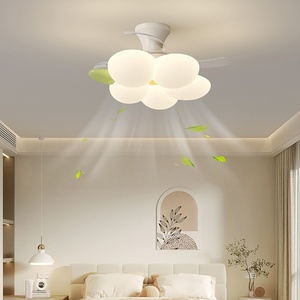 Ventilador de techo con luz para habitación infantil, para niños y niñas, luz cálida para dormitorio, ventilador de techo con luz para habitación. - Product Image 1