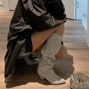 <span class=keywords><strong>Stivali</strong></span> da <span class=keywords><strong>Donna</strong></span> <span class=keywords><strong>di</strong></span> <span class=keywords><strong>Marca</strong></span> <span class=keywords><strong>di</strong></span> Lusso Stile Western Cowboy con Tacco Chunky e Brillantini Disponibili Ora - Product Image 6