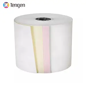 Tengen Gratis Sampel Carbonless NCR 2 Ply 3 Ply Otomatis Copy Kertas Cetak Kasir Pita Roll