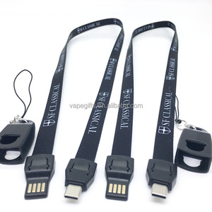 Type c Cable Fast Charging 3 in 1 Lanyard Charger Cable Neck Strap Usb c Cable Lanyard