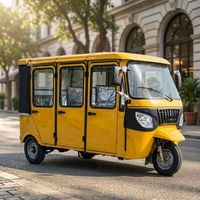 Scooter de mobilité fermé 6 places, Tuk Tuk électrique, tricycle de luxe à trois roues, moto-taxi pour usage en station balnéaire, certifié CE